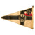Original Imperial German WWI Small Painted Reichskriegsflagge War Ensign Pennant with Pole - 6½ x 10” Original Items
