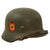 Original German WWII Named Double Decal NSDAP Civic Police M35 Steel Combat Helmet with 55cm Liner & Chinstrap - Size 62 Shell Original Items