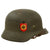 Original German WWII Named Double Decal NSDAP Civic Police M35 Steel Combat Helmet with 55cm Liner & Chinstrap - Size 62 Shell Original Items