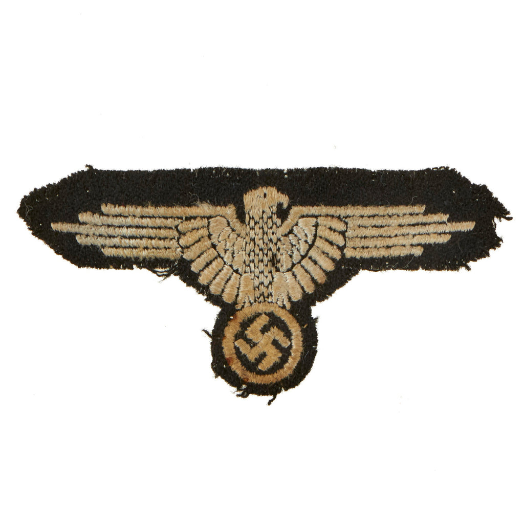 Original German WWII SS EM/NCO Second Pattern Left Sleeve Eagle Insignia - Schutzstaffel Original Items