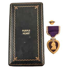 Original U.S. WWII Numbered Purple Heart Medal in Original Presentation Case with Lapel Pin - #235431