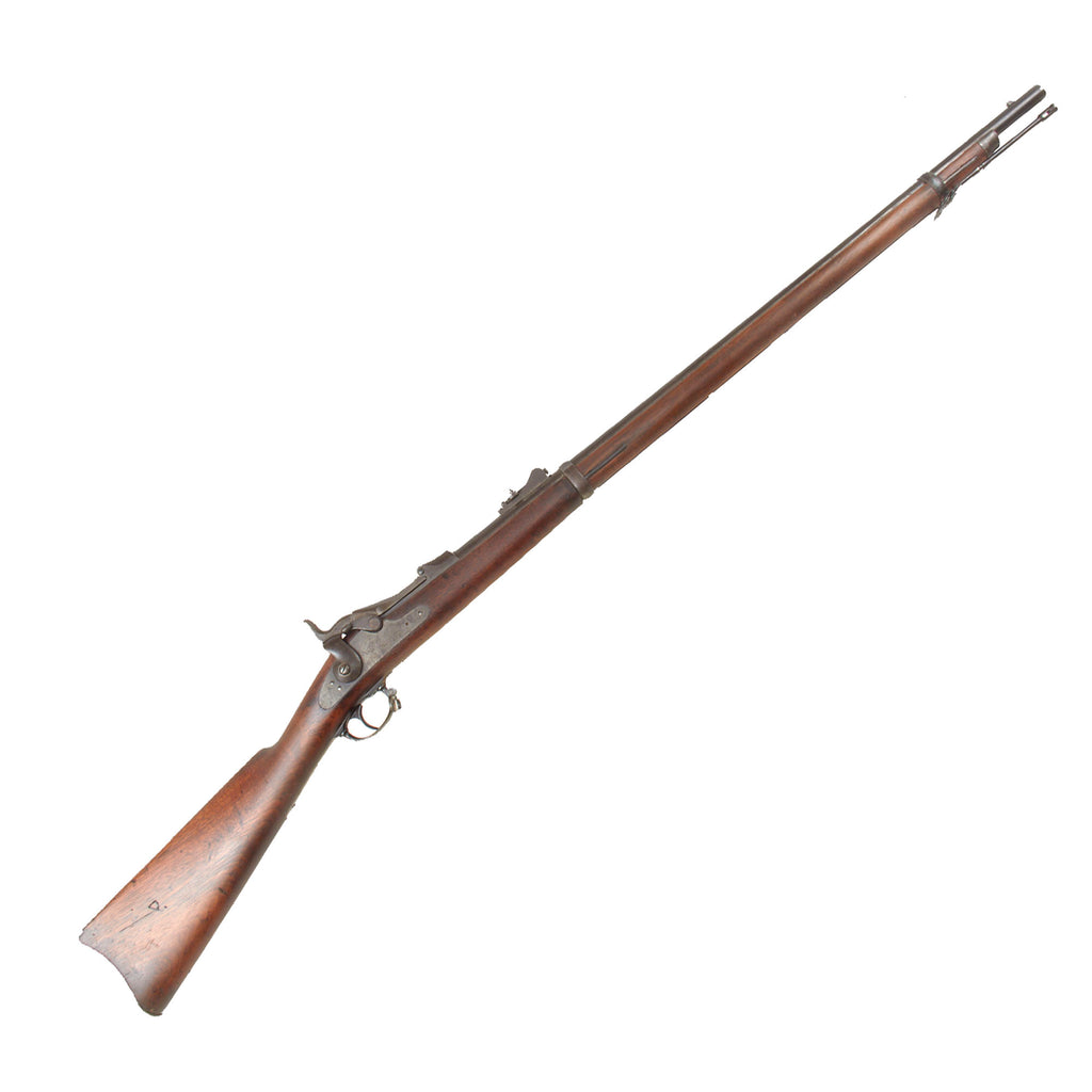 Original U.S. Springfield Trapdoor Model 1873 Rifle Made in 1880 with Repaired Stock and Early Cleaning Rod - Serial 130750 Original Items