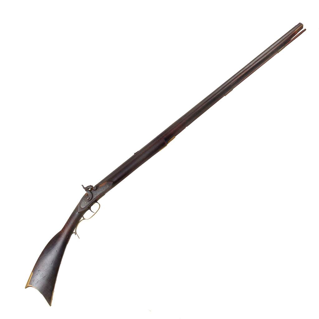 Original U.S. Pennsylvania Percussion Rifle by Henry E. Leman with Full Flame Maple Stock and Personalized Barrel - circa 1850 Original Items