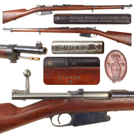 Original German Excellent M1891 Argentine Mauser Rifle by Ludwig Loewe Made in 1893 with Figured Stock - Matching Serial E 9942