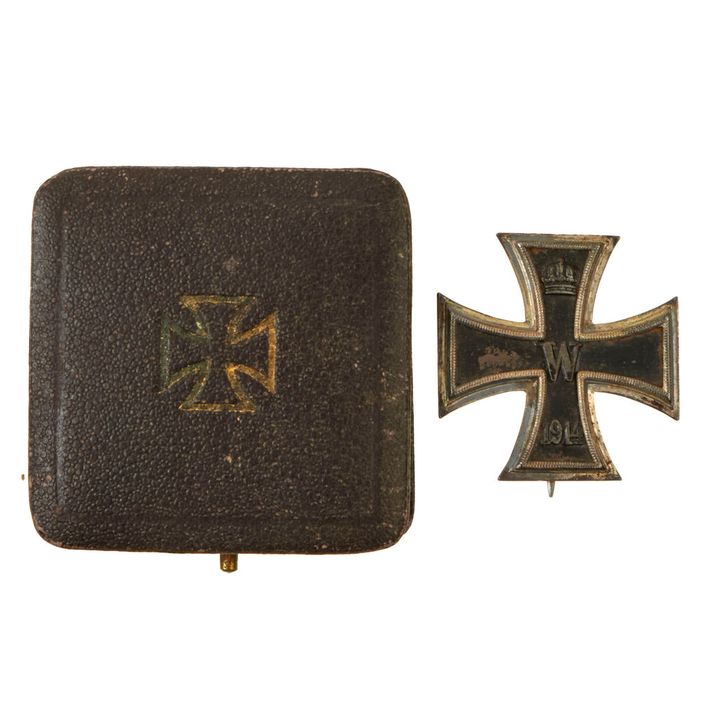 Original Imperial German WWI Cased Prussian Iron Cross First Class 1914 with Pinback by the Royal Mint Order - EKI Original Items