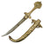 Original 19th Century North African - Arabian Jambiya Dagger with Embossed Brass & Silver Clad Hilt & Scabbard - Circa 1850 Original Items