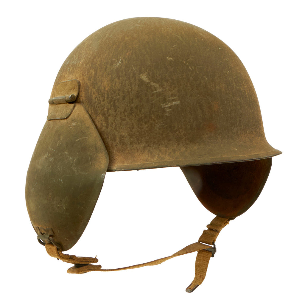 Original U.S. WWII USAAF Bomber Crew M3 Steel FLAK Helmet Original Items
