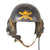 Original U.S. Gulf War Desert Storm CVC DH-132A Tanker Helmet by Gentex with Black Paint & Period Skull & Crossbones Artwork - Dated 1978 Original Items