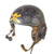 Original U.S. Gulf War Desert Storm CVC DH-132A Tanker Helmet by Gentex with Black Paint & Period Skull & Crossbones Artwork - Dated 1978 Original Items