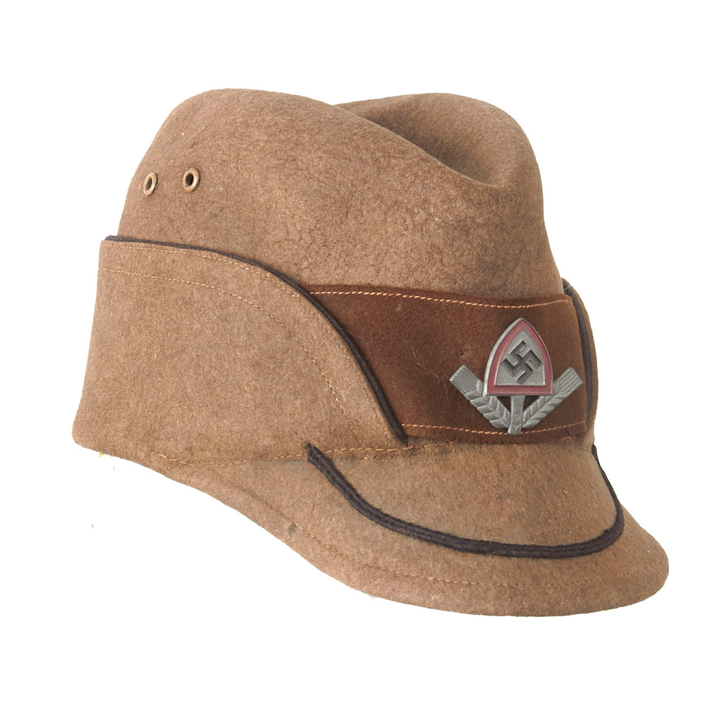 Original German WWII RAD National Labor Service EM/NCO "Robin Hood" Cap - Missing Sweatband Original Items