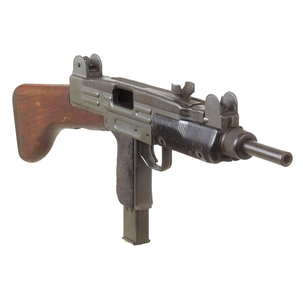 Original Israeli Six-Day War UZI Display Submachine Gun dated 1961 with Wood Stock & Magazine - Serial 83371 Original Items