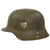 Original German WWII Heer Army M42 Single Decal Helmet with 1943 Dated 59cm Liner - Stamped hkp66 Original Items