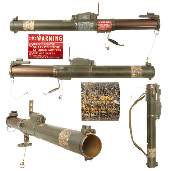 Original U.S. Vietnam War INERT Rare 1st Gen. "Red Label" M72 Light Anti-Armor Weapons “LAW” Tube - Dated 1966 Original Items
