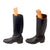 Original German WWII Officer's Tall Black Leather Jackboot Riding Boots with Partial Boot Trees Original Items