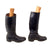 Original German WWII Officer's Tall Black Leather Jackboot Riding Boots with Partial Boot Trees Original Items