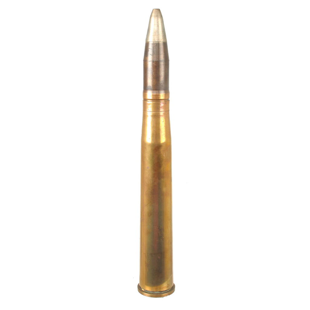 Original U.S. WWII 1942 Dated 40mm Bofors Gun Round with 1945-Dated Casing - Inert Original Items