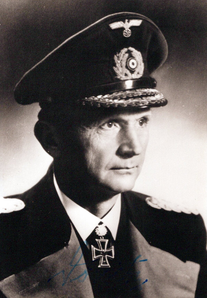 Original German WWII Großadmiral Karl Dönitz Signed 4 1/8"x 5 3/4" Photograph Card - Last NSDAP Germany Head of State Original Items