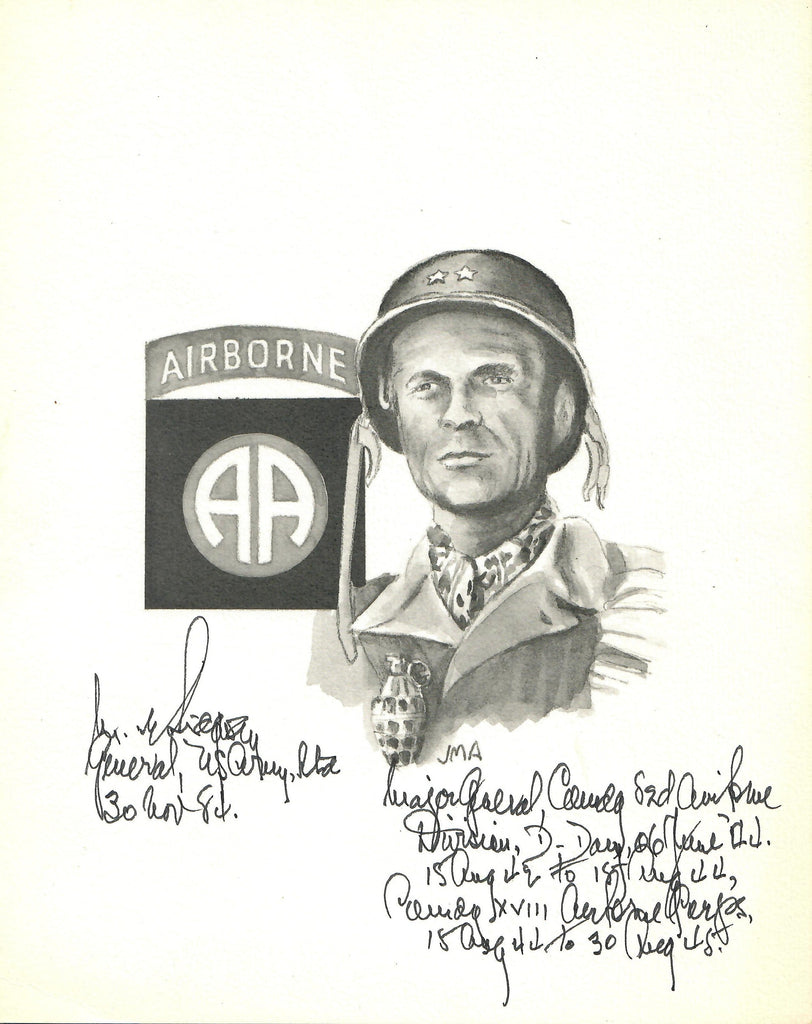 Original U.S. WWII Autograph of 82nd Airborne Division Commander Lt. Gen. James Gavin - 8 x 10” Original Items