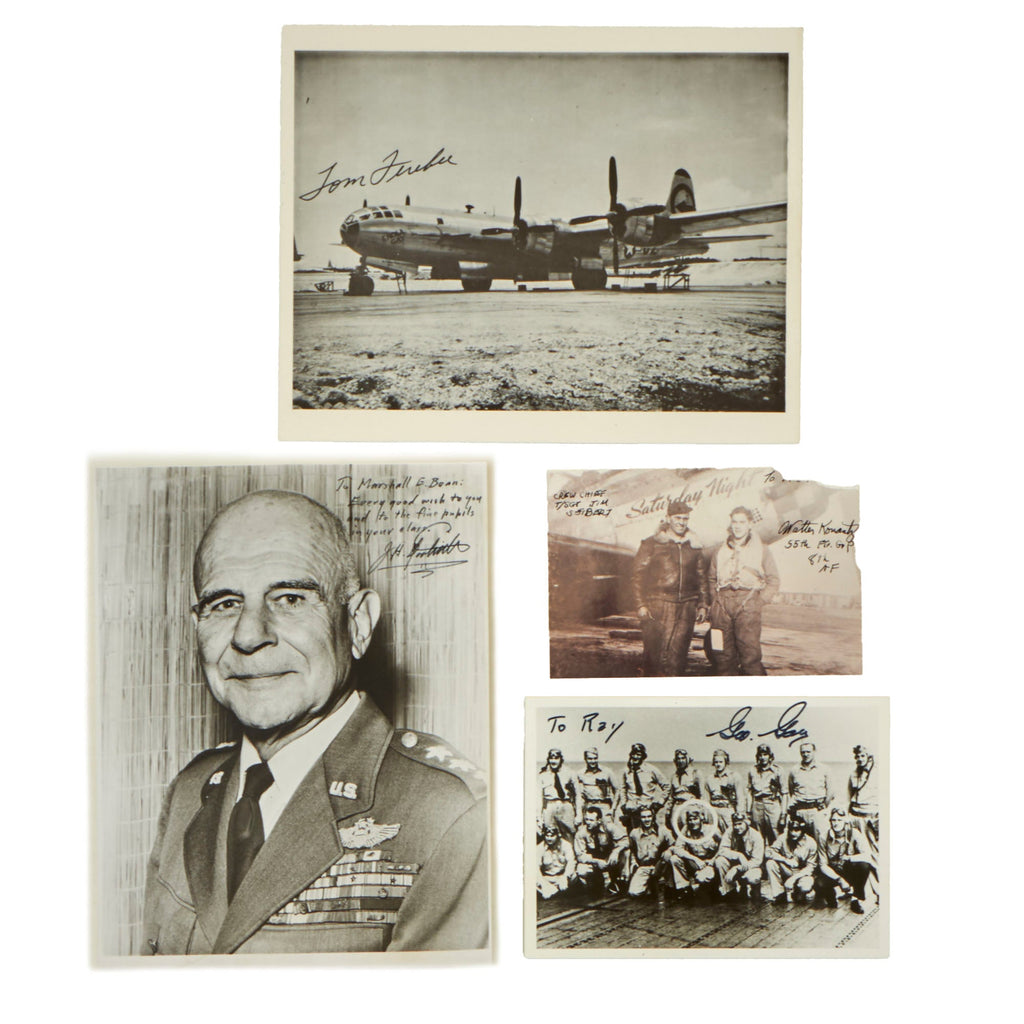 Original U.S. WWII Autograph Lot with General Doolittle & Bombardier Thomas Ferebee of Enola Gay - Four Autographs Total Original Items