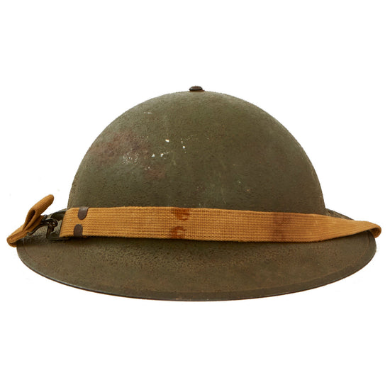 Original U.S. WWII Merchant Marine Named & Complete M1917A1 Kelly Helmet with Travel Diary of Merchant Marine Aboard the Cavalcade Original Items