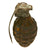 Original U.S. WWII Inert MkII Pineapple Grenade with Underlying Yellow Paint & M10A2 Fuze Original Items