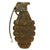 Original U.S. WWII Inert MkII Pineapple Grenade with Underlying Yellow Paint & M10A2 Fuze Original Items