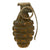 Original U.S. WWII Inert MkII Pineapple Grenade with Underlying Yellow Paint & M10A2 Fuze Original Items