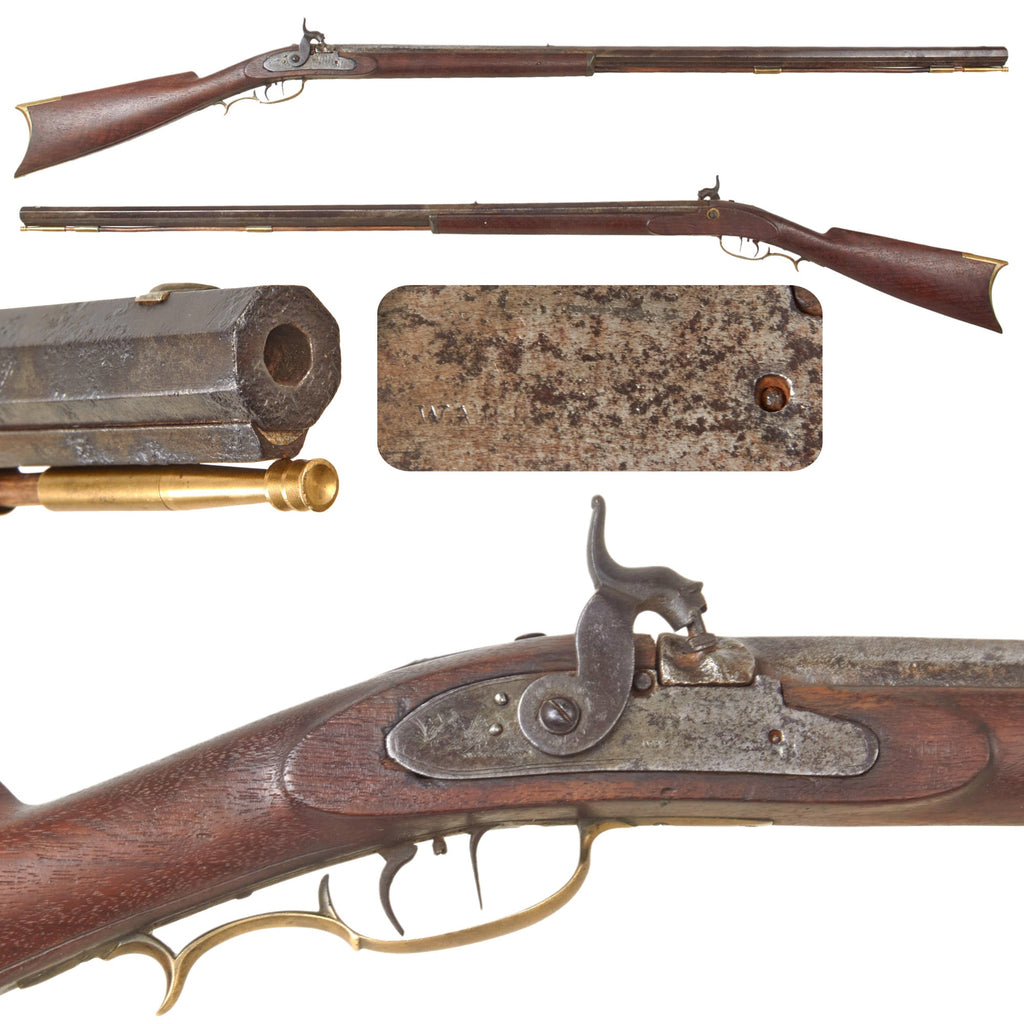 Original U.S. Lancaster County Pennsylvania Percussion Rifle with Half Stock & Set Trigger - circa 1850 Original Items