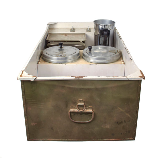 Original U.S. WWII USAAF B-17 Flying Fortress Bomber Crewman Galley Kit with Canvas Cover - Incomplete Original Items