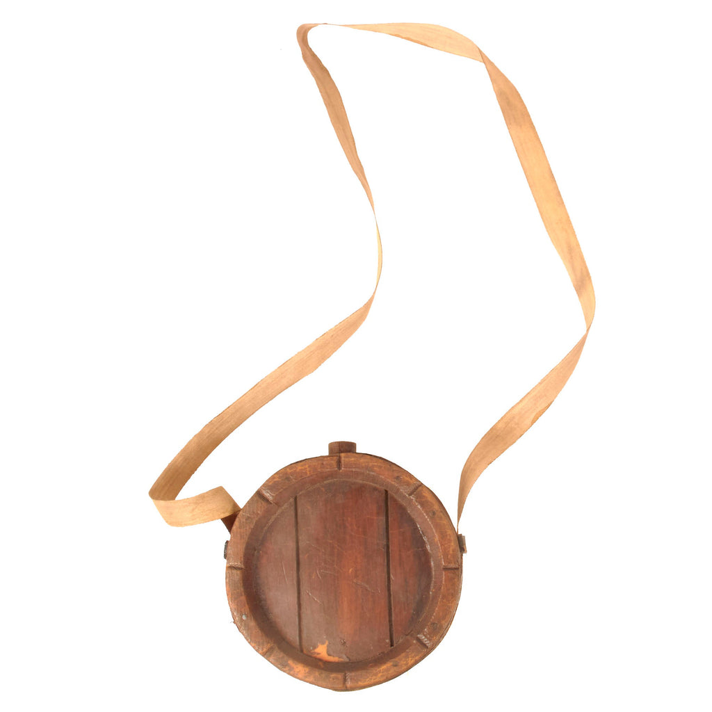 Original Rubber Film Prop Wooden Drum Canteen with Sling As Used in The Alamo (2004) Original Items