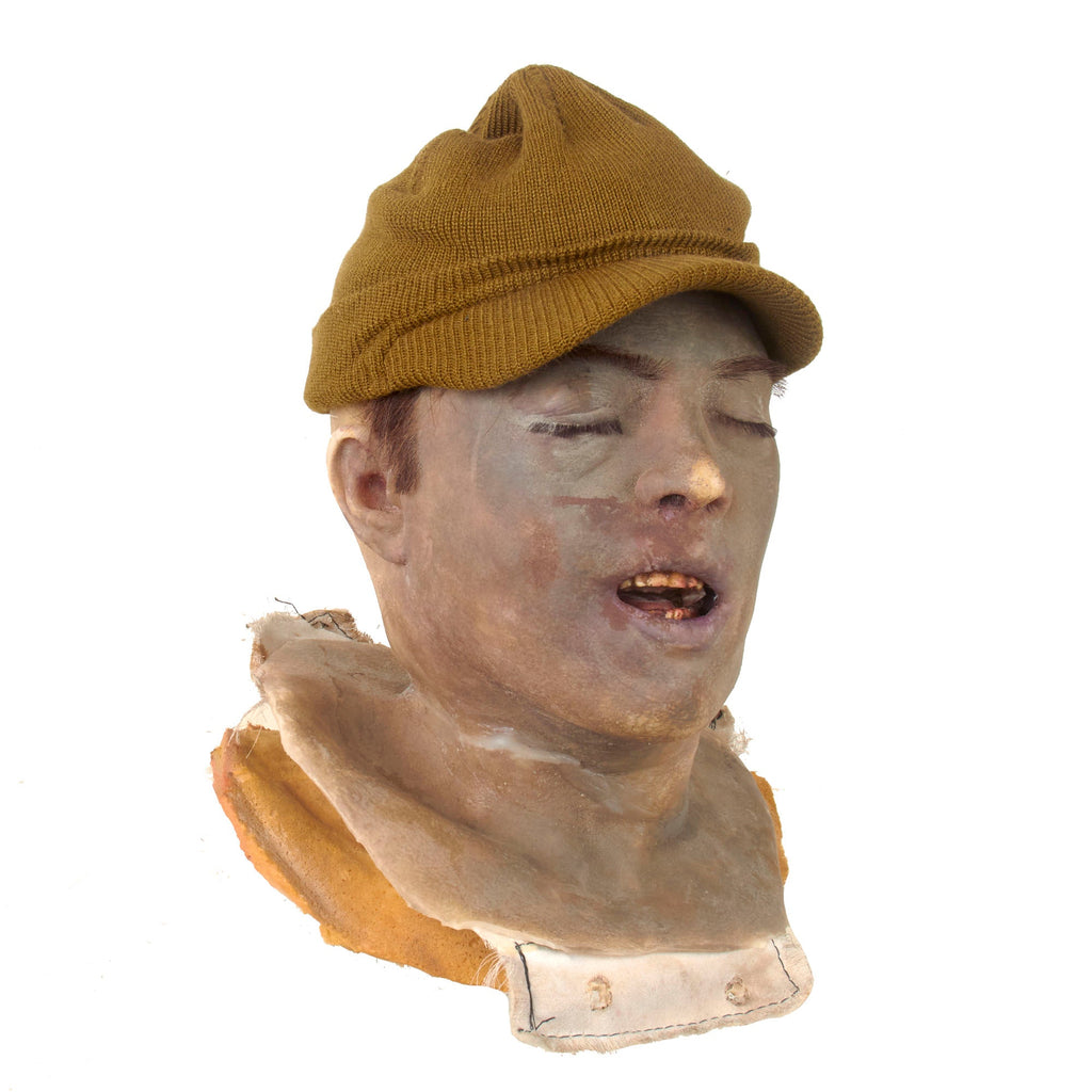 Original Rubber Film Prop Set Dressing Corpse Head with Radar Cap As Used in WWII Movie Fury (2014) Original Items