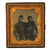 Original U.S. Civil War Sixth Plate Tintype of Two Union Infantry Soldiers in Kepis & Frock Coats in Partial Thermoplastic Case Original Items