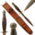 Original U.S. WWII 503rd PIR Theater-Made V-42 Stiletto Style Fighting Knife with Damascus Blade & Outstanding M6-Style Sheath with Sharpening Stone - 11th Airborne Division Original Items