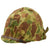 Original U.S. Korean War USMC M1 Helmet with Westinghouse / CAPAC Liner and Blue Anchor 1953 USMC Cover With Stenciled Eagle, Globe and Anchor - Complete Original Items
