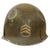 Original U.S. WWII 1942 26th Infantry Division “Barn Find” M1 McCord Front Seam Fixed Bale Helmet with Shell Inscriptions & MSA Liner - Staff Sergeant Painted Original Items
