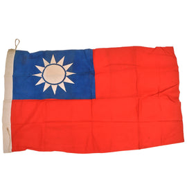 Original Chinese WWII National Flag of the Republic of China - 33 x 54 ½”