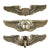 Original U.S. WWII USAAF Sterling Pilot, Technical Observer, and Aerial Gunner Wings by N.S. Meyer & Vanguard - Lot of Three Original Items