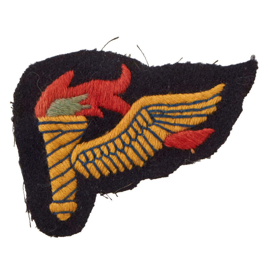 Original U.S. WWII British-Made Airborne Pathfinder Badge - Hand-Embroidered Original Items