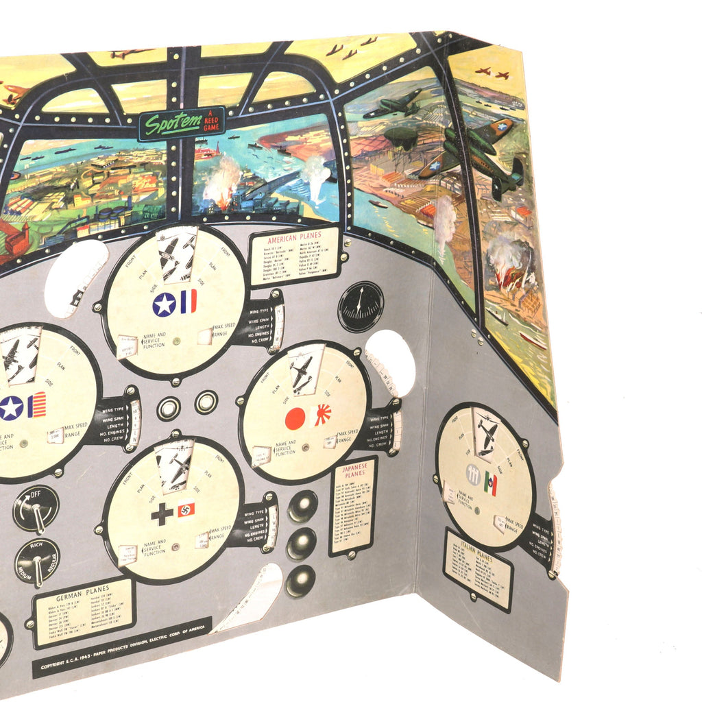 Original U.S. WWII Homefront “Spot ‘Em” Aircraft Identification Game S ...