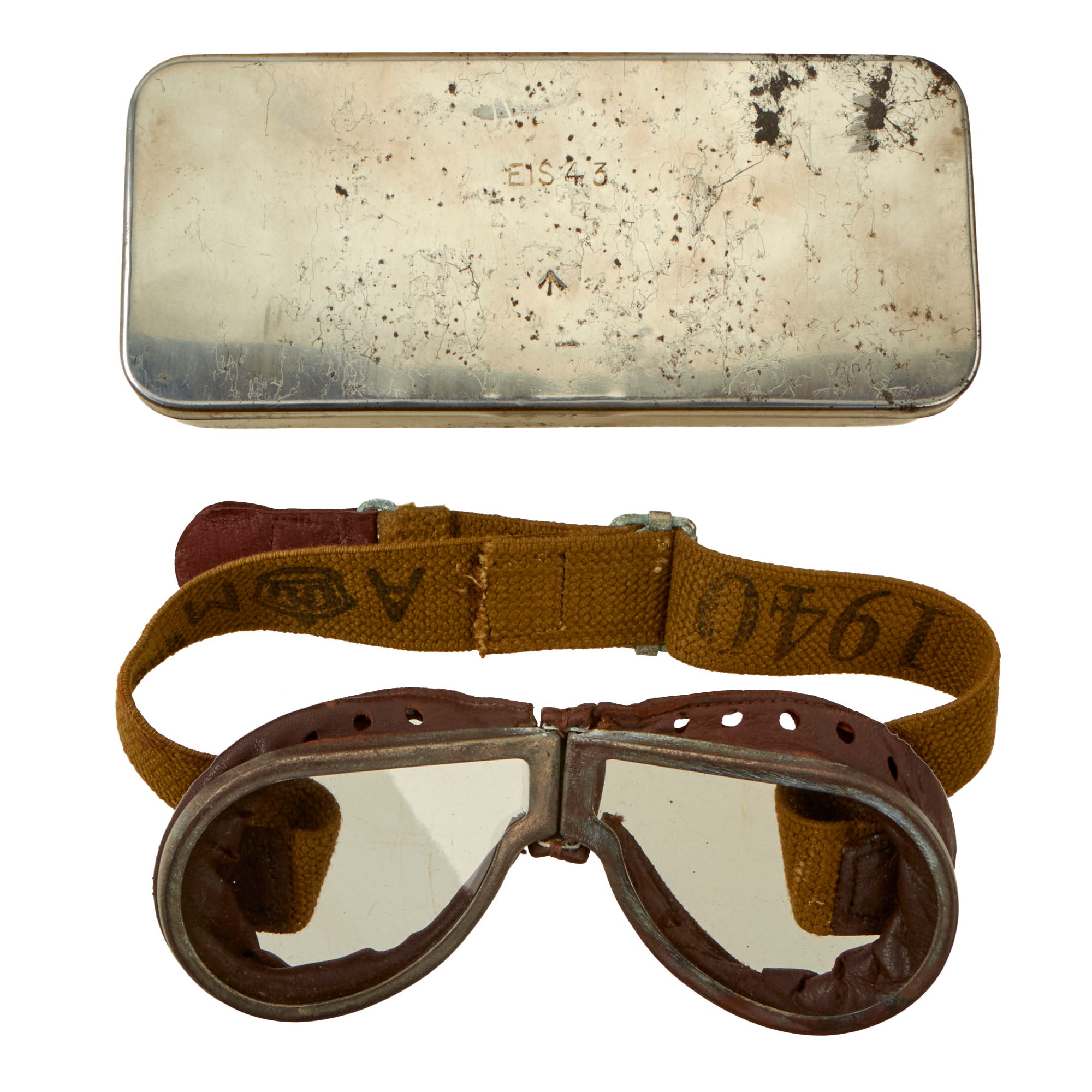 goggles mk2 Original British WWII Royal Air Force Air Ministry Marked Pilot’s Goggles Mark II Type 22C/826 in Original Case with Warning Note