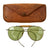 Original WWII USAAF Private-Purchase Aviator Sunglasses with Possibly Named Leather Case Original Items