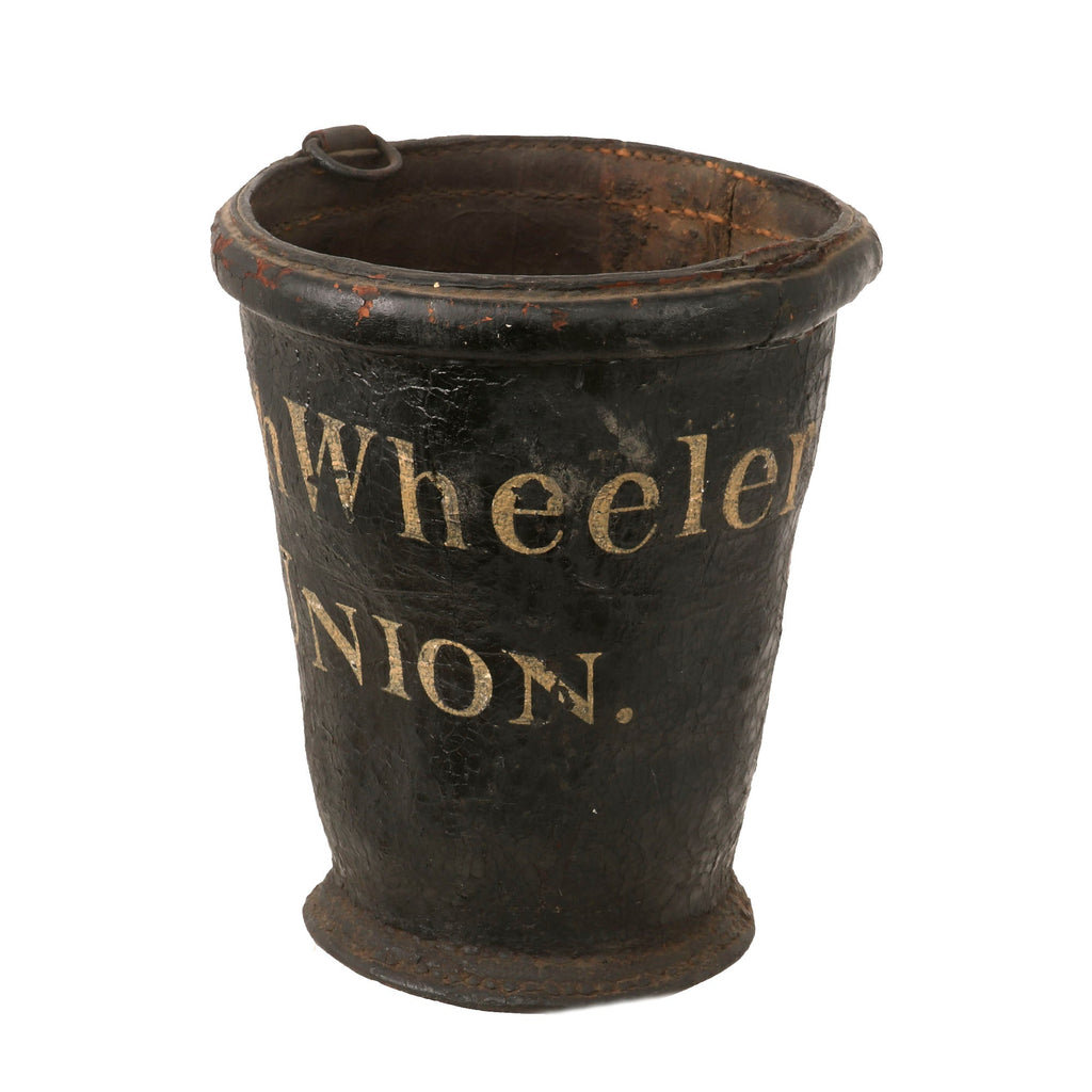 Original U.S. Mid-19th Century Leather Fire Bucket - Enoch Wheeler & Co. Union Original Items