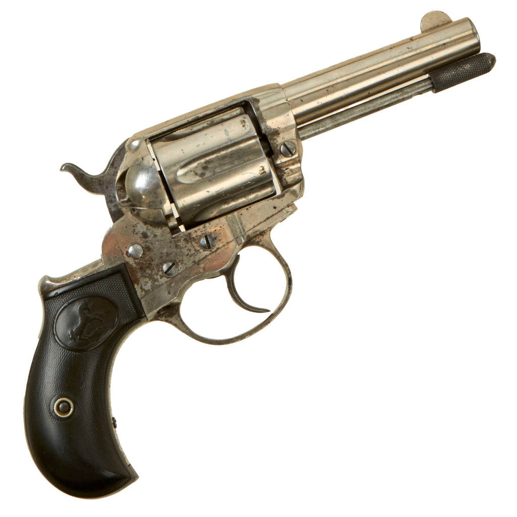 Original U.S. Colt M1877 .38cal Nickel-Plated Lightning Revolver with 3 ½" Barrel made in 1895 - Matching Serial 97197 Original Items