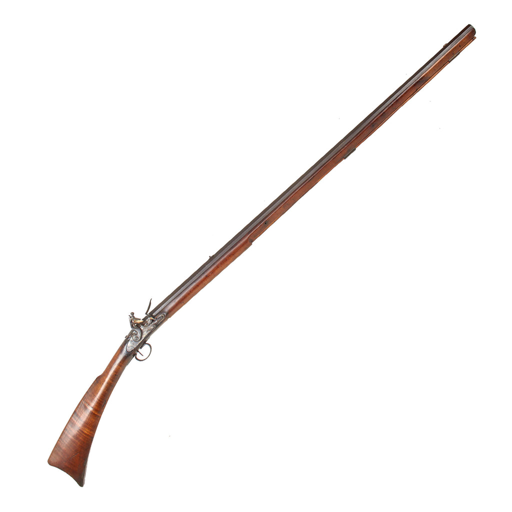 Original U.S. Pennsylvania Lehigh - Berks County Flintlock Rifle Converted to 32 Bore Fowler with Full Flame Maple Stock - circa 1820 Original Items