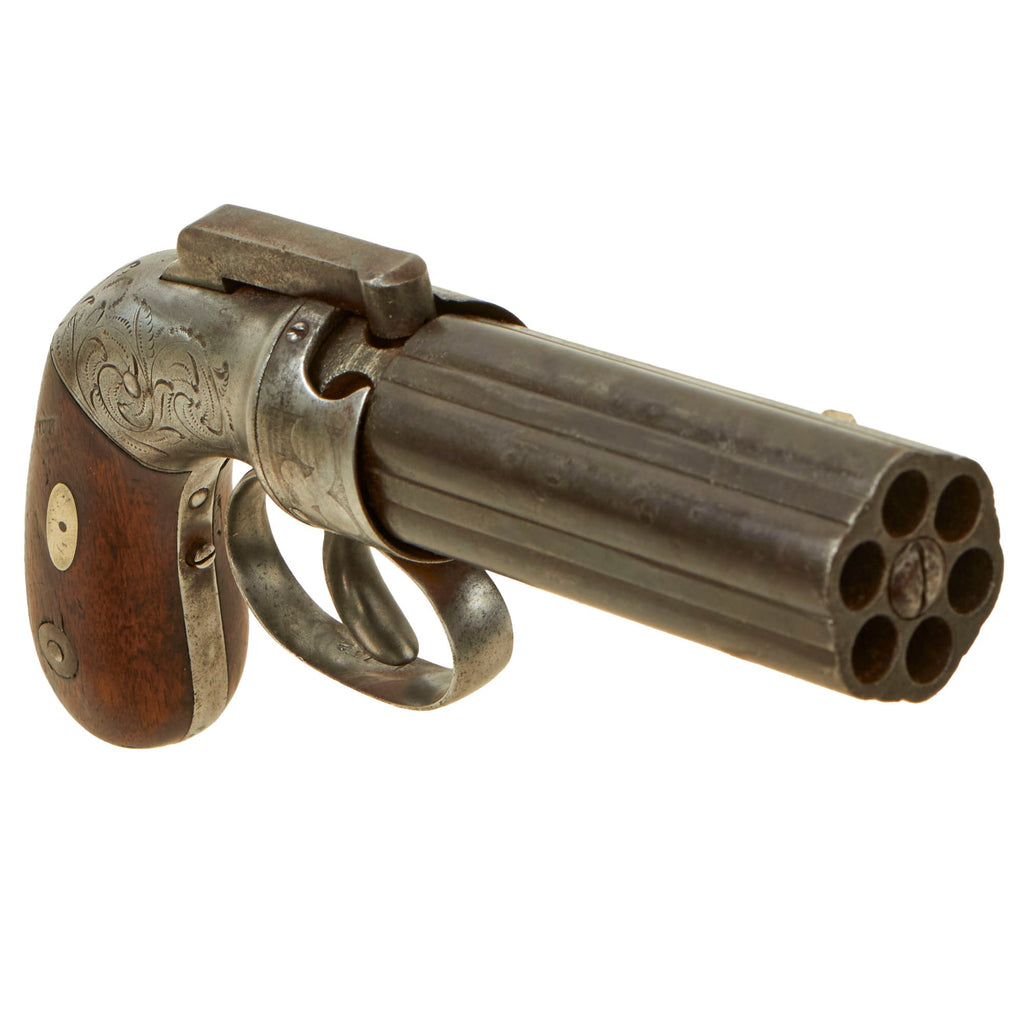 Original U.S. Allen & Thurber of Norwich 1837 Patent .31cal Pocket Percussion Pepperbox Revolver - Matching Serial 132 Original Items