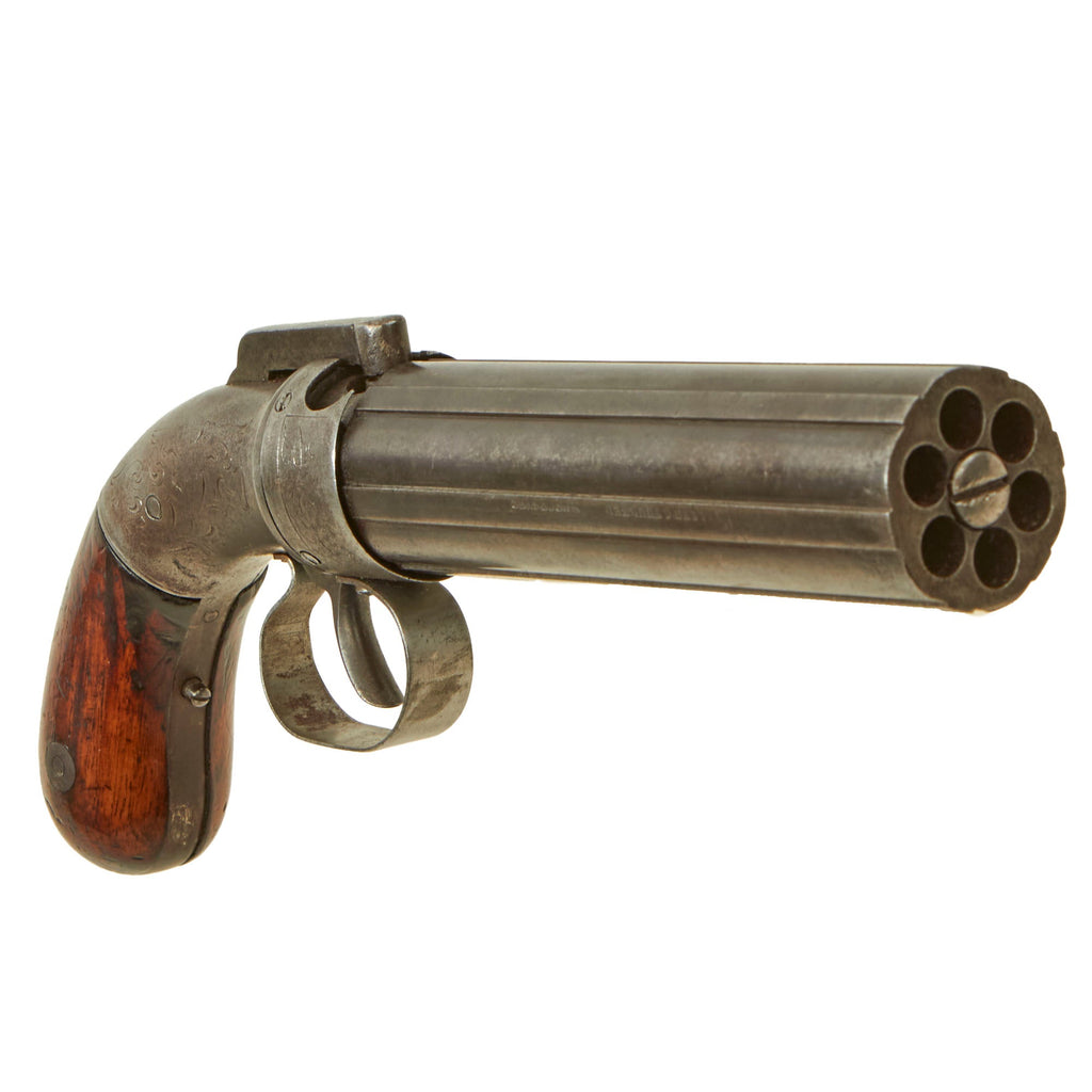 Original U.S. Allen & Thurber of Worcester 1845 Patent Large .36cal Dragoon Percussion Pepperbox Revolver - Serial 57 Original Items