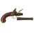Original 18th Century English Queen Anne Flintlock Pistol by Fletcher with Turn-Off Barrel and Grotesque Butt Cap - Circa 1780 Original Items