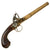 Original 18th Century English Brass Queen Anne Flintlock Pistol by Joseph Heylin with Grotesque Butt Cap - Circa 1770 Original Items