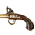 Original 18th Century English Brass Queen Anne Flintlock Pistol by Joseph Heylin with Grotesque Butt Cap - Circa 1770 Original Items