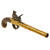 Original 18th Century British Brass Boxlock Flintlock Pistol with Turn Off Barrel and Mask Butt Cap - Circa 1780 Original Items